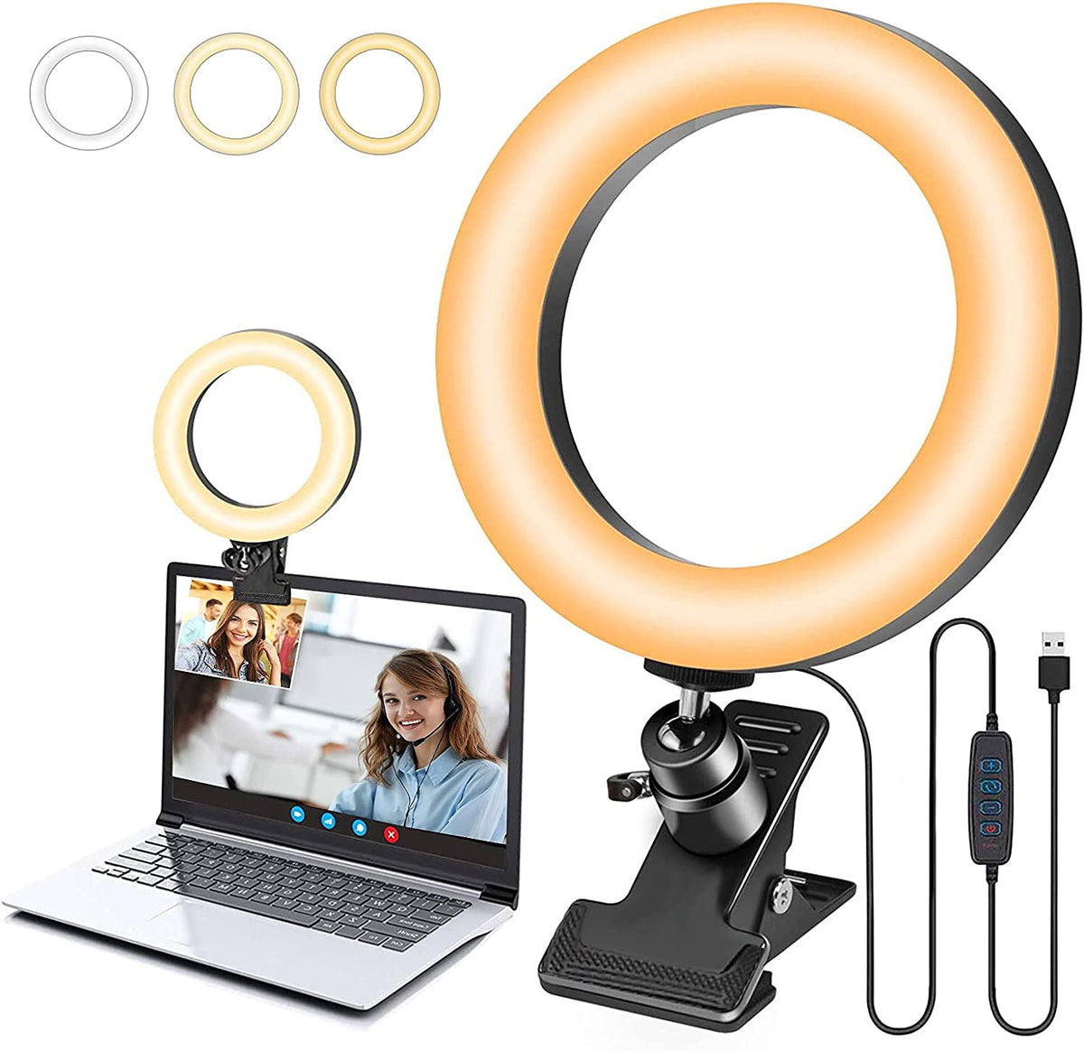 8” Ring Light for Laptop Computer with Clip – Rolram68