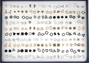 100 Pairs Geometric Stud Earrings, Wisdom1674 Assorted Multiple Stud Earrings Jewelry set With Box, Simple Punk Hip-pop Rock Geometric Triangles Stud Earrings