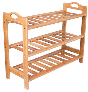 3 Bamboo Shoe Rack Wooden Bench Organizer Cabinet Holder Shelf Stool Stand