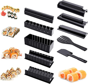 B0B5F87LT3   10pcs Sushi Maker Making Kit Rice Roller Mold Set for Beginners Kitchen Tool