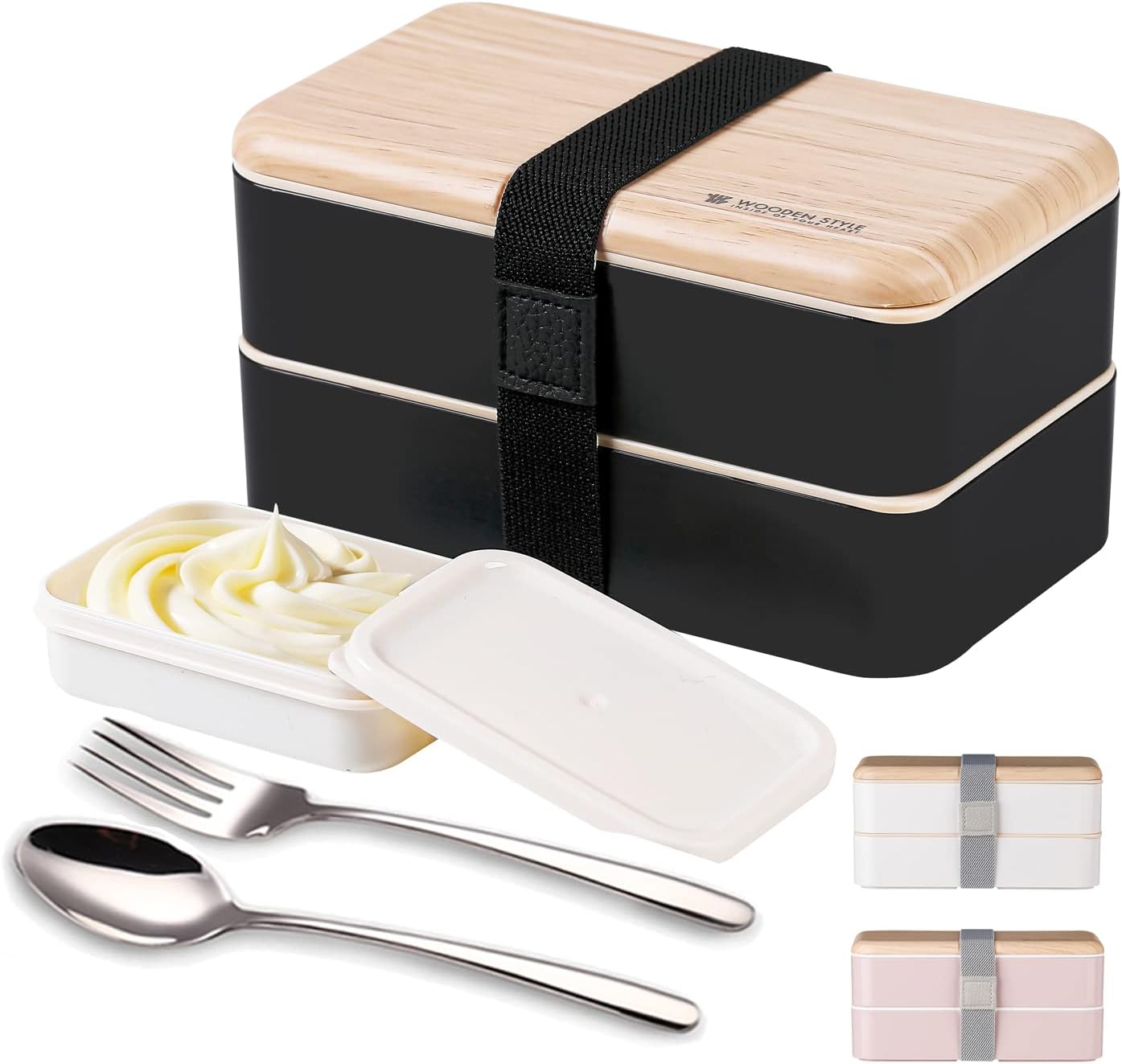 B08L6DF1VY Original Bento Box Lunch Boxes Container Bundle Divider Japanese Style with Stainless Steel