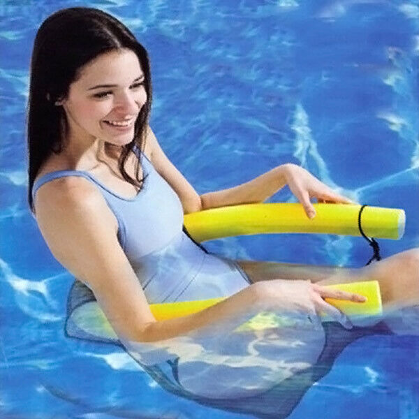 L Blue  Inflatable Floating Water Hammock Float Pool Lounge Bed Sea Beach Swimming Chair