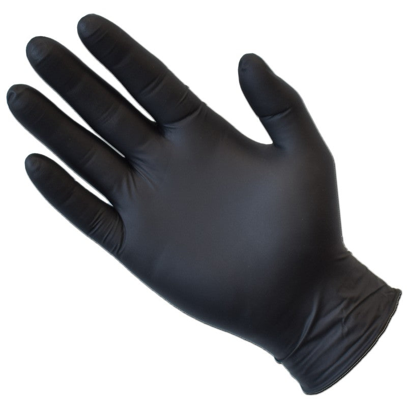 BLACK DISPOSABLE POWDER FREE NITRILE GLOVES FOOD INDUSTRIAL MEDICAL PROTECTION 100 PCS