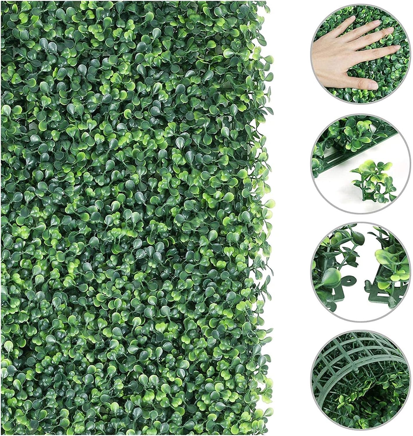 20X Artificial Plant Foliage Hedge Wall Grass Mat Greenery Panels Fence 40*60cm