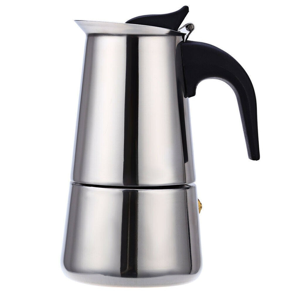 4Cup 200ml Coffee Maker Moka Percolator Stove Top Espresso Latte Stainless Pot