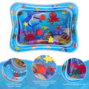 Baby Water Play Mat Inflatable For Infants Toddlers Fun Tummy Time Sea World (285570937620)