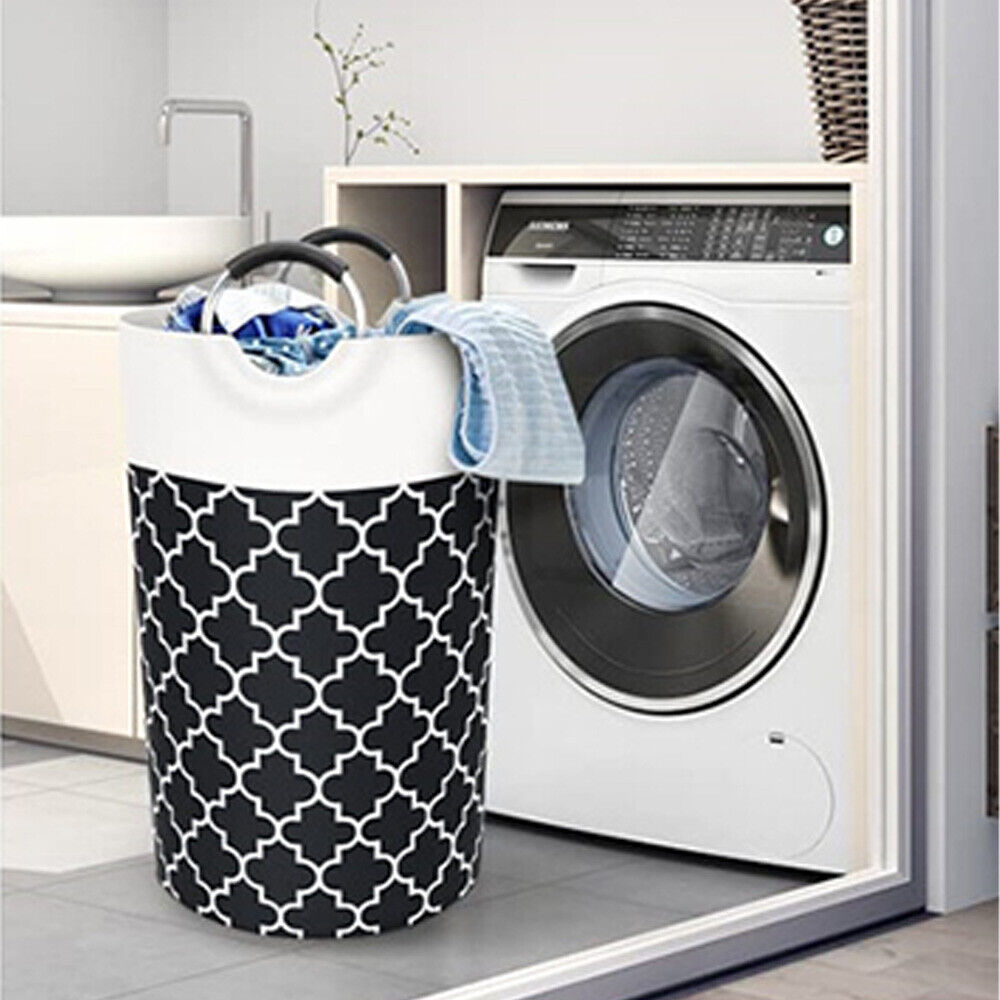 82L Large Foldable Laundry Washing Clothes Storage Bag Hamper Basket Organiser