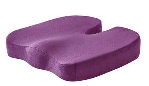 Purple Orthopedic Memory Foam Seat Cushion Support Back Pain Chair Pillow Car