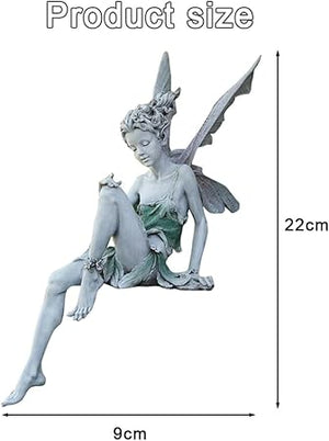 Garden Sitting Fairy Garden Statue Ornament Resin Fairy Statue Sculpture Decor