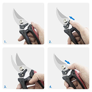 Pruning Shearss Professional High Carbon  Steel Sharp Blade Bypass Hand Pruner Garden Shears