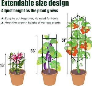 2 Sets Tomato Supports Cages,Cucumber Cage for Garden Plant Support, Multifunctional Plant Cages Tomato Trellis Stake with Adjustable Arms