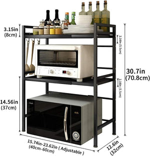 3Tier Microwave Oven Shelf Rack Kitchen Organiser Stand Holder Storage Cabinet