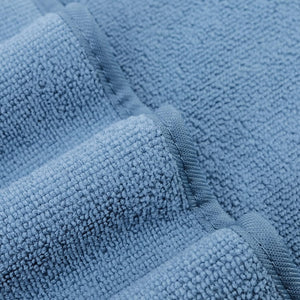 Polyte Plush Quick Dry Lint Free Microfibre Bath Towel Set, 6 Pieces (Blue)