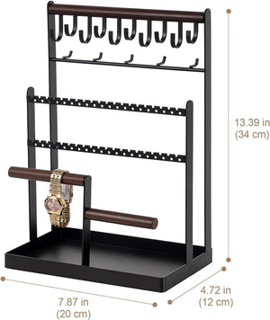 Jewelry Tower Display Rack Storage Tree for Bracelets Earrings Rings -Black