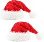 Christmas Hat 2PCS Santa Claus Hat Children's Christmas Holiday Hat Velvet Comfortable Christmas New Year Party Supply