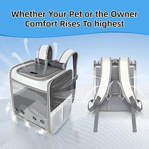 Cat Backpack Pet Carrier Backpack for Small Cats and Dogs, Dog Carrier Backpack with Inner Safety Leash Can be Used for Travel