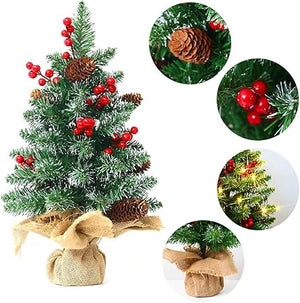 Mini Christmas Tree Santa Tree Seasonal Holiday Decoration Tree for Home, Office, Party（45 cm）