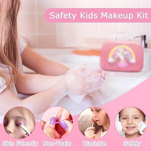 Girls Makeup Kit for Kids Make up Set Real Makeup for Kid Little Girls Toddlers Children Princess Christmas Birthday Gifts Toys (Unicorn)