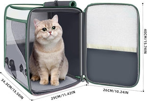 Cat Backpack Pet Carrier Backpack for Small Cats and Dogs, Dog Carrier Backpack with Inner Safety Leash Can be Used for Travel