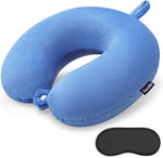 Travel Neck Pillow U Shape Support Neck and Head to Relieve Fatigue, Portable Neck Pillow Suitable for Planes, Trains, Self-Driving Cars (Sky blue)