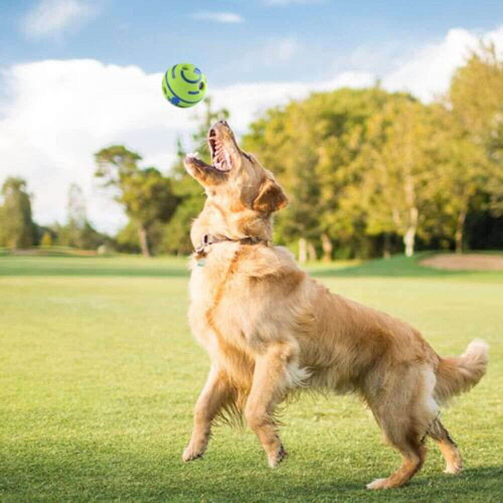 11cm Pet Giggle Ball Interactive Indoor Outdoor Toy Wobble Wag Pet Exercise Rolling