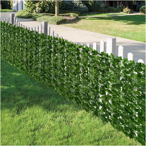 Green Dill leaves Artificial Ivy Leaf Hedge Fence Screen Hedging 100x300CM Wall Cover 6M