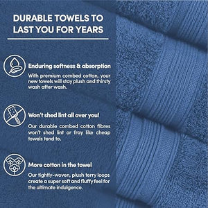 Towel 100% Cotton Face Washers Highly Absorbent Face Towels Soft Linen 3 Pieces Towels Set (35 * 35cm)