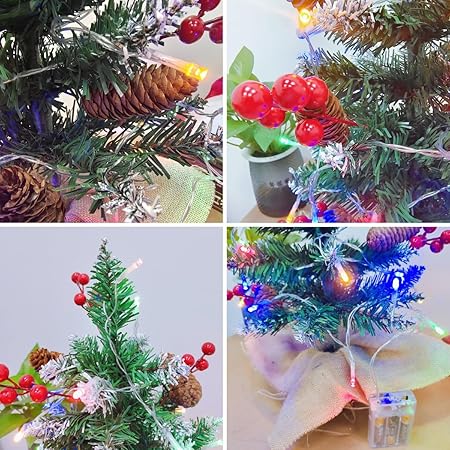 Mini Christmas Tree Santa Tree Seasonal Holiday Decoration Tree for Home, Office, Party（45 cm）