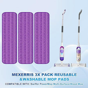 Microfiber Spray Mop Wet Dry Kitchen Floor Cleaning Mop with 2 Refillable Bottle 360°Rotatable Hardwood Mop for Laminate Wood Tiles 3 Reusable Pads and 1 Scrubber