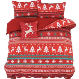Christmas Soft Quilt Duvet Doona Cover Queen Size Bedding W2