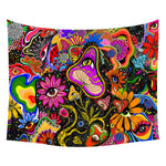 Trippy Mushroom Tapestry Bohemian Wall Hanging Bedroom Home Art Decor