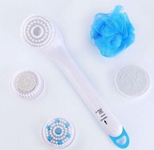 5 in 1 Electric Body Brush Long Handle Bath Shower Back Scrubber