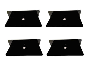Acrylic Floating Wall Shelf DIY Mount Shelves Rack 4pc Set Black