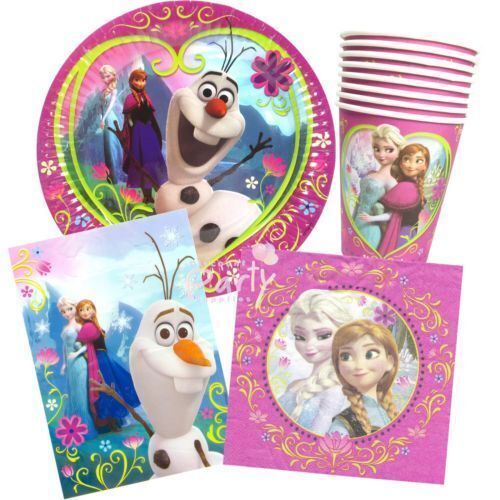 40 Pieces Disney Frozen Birthday Party Pack Napkins Cups Plates Loot Bags