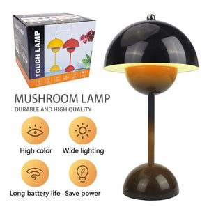 Mushroom LED Rechargeable Table Lamps Modern Desk Lamp Touch Night Light Decor