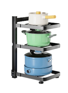 3Tiers Kitchen Pot Frying Pan Storage Rack Organizer Cookware Shelf Holder