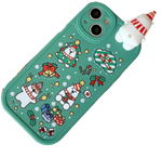 Green iPhone 14 plus Christmas Gift 3D Cute Phone Case Cover