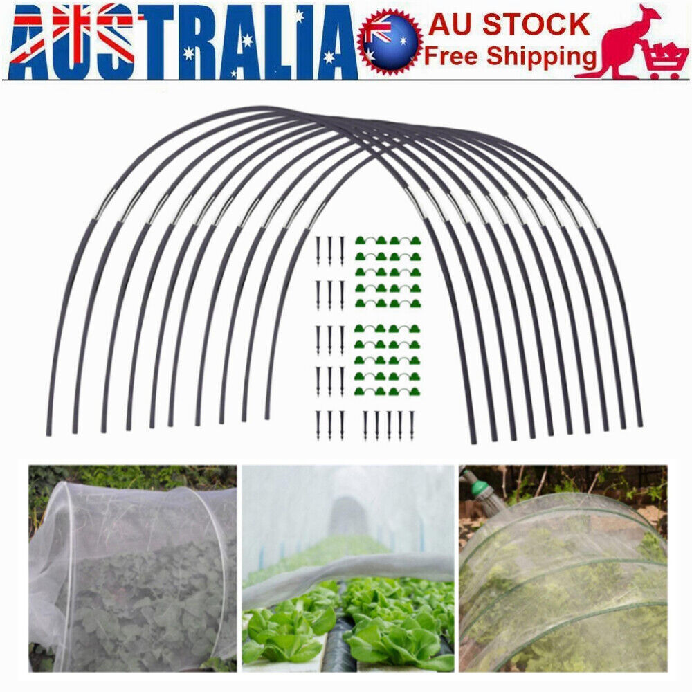 20 Greenhouse Hoops Grow Tunnel Plant Cover Support Frame for Garden Stake