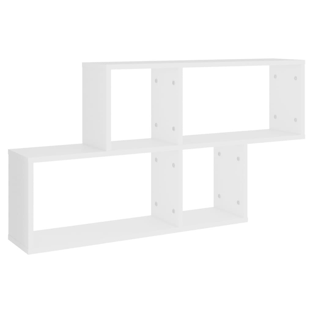 Wall Mount Cube Shelf White Floating Display Rack Home Hanging Decor Furniture