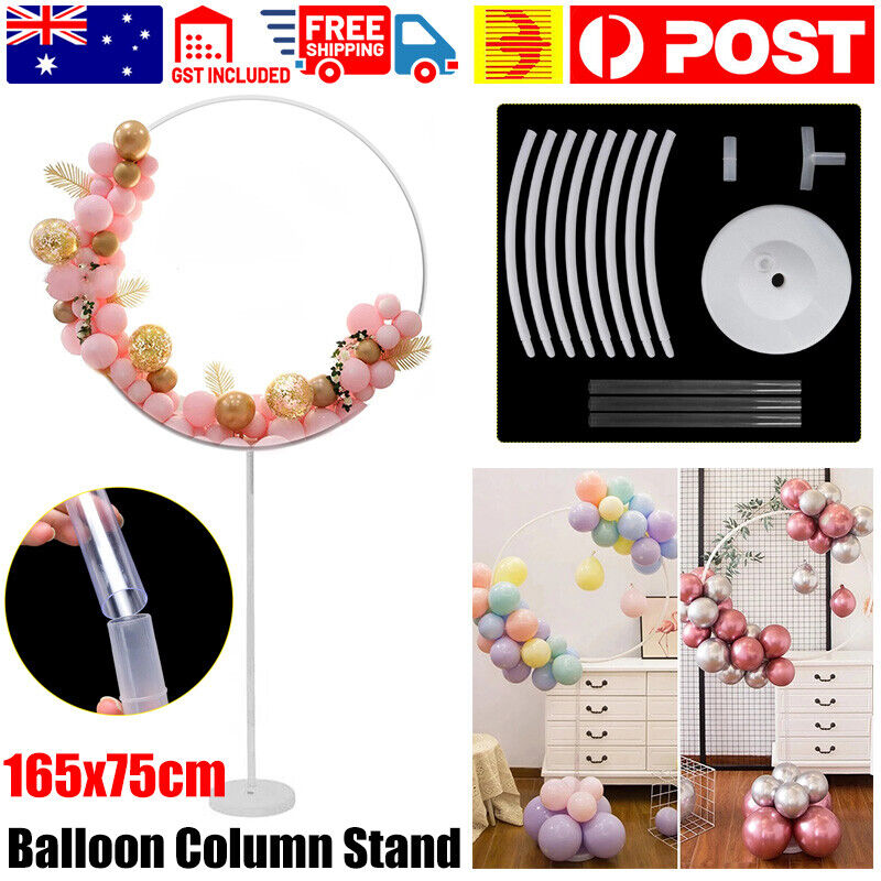 165cmx75cm Circle Balloon Arch Frame Balloons Stand Holder Kit Wedding Column AU