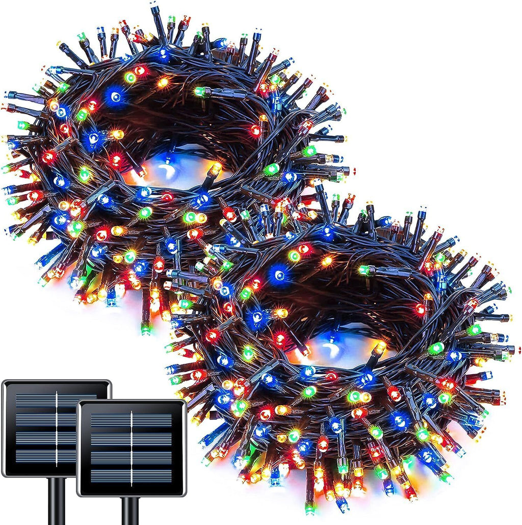 2 Pack  Solar Fairy String Lights 12M Outdoor Garden Xmas