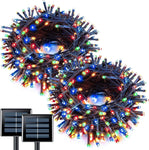 2 Pack  Solar Fairy String Lights 12M Outdoor Garden Xmas