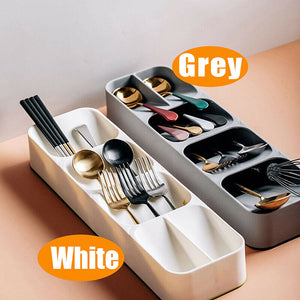 Cutlery Organiser Spoon Tray Insert Utensil Divider Organizer Kitchen Drawer AU