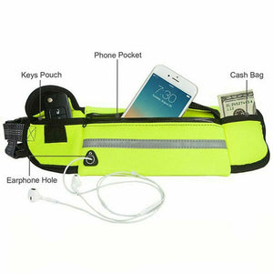 Adjustable Hands Free Dog Leash Lead + Waist Bag Belt Jogging Walking Running