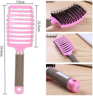 Detangle Nylon Boar Bristle Brush Hairbrush Smooth Hair Head Scalp Massage Comb