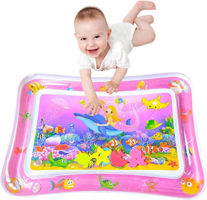 Baby Water Play Mat Inflatable For Infants Toddlers Fun Tummy Time Sea World