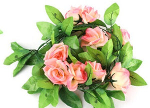 6x 2.4M Champagane Artificial Silk Flowers Fake Vine Ivy Hanging Garland Floral Wedding 6GM