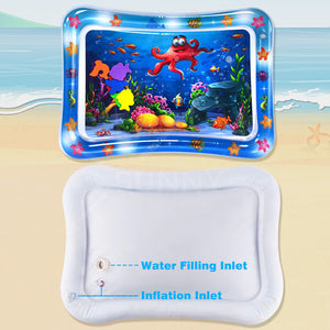 Baby Water Play Mat Inflatable For Infants Toddlers Fun Tummy Time Sea