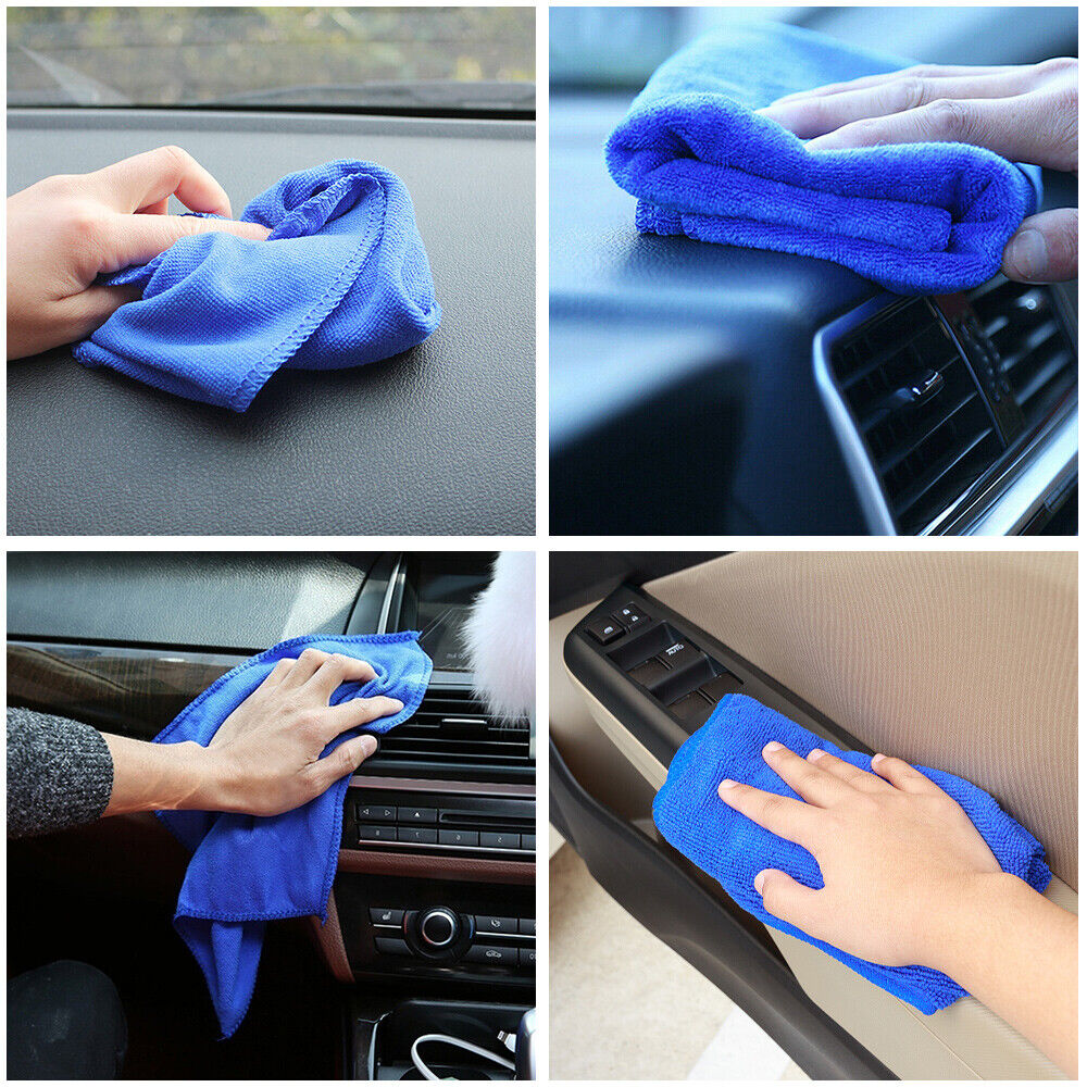 50pcs Microfibre Cloth Soft Dish Glass Bulk Cleaning Microfiber Car Towel Kits