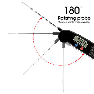 Foldable Digital Thermometer Probe Temperature Kitchen Cooking Food BBQ Meat Jam